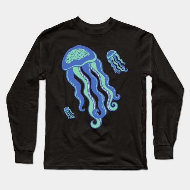 Jellyfish Swarm Long Sleeve T-Shirt by DreamsofDubai